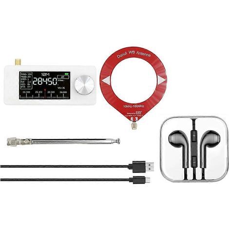 SI4732 Mini-Tragbarer Radioempfänger 10 kHz-180 MHz AM/FM HF/SW/MW/VHF mit eingebauten Kopfhörern (1/5)