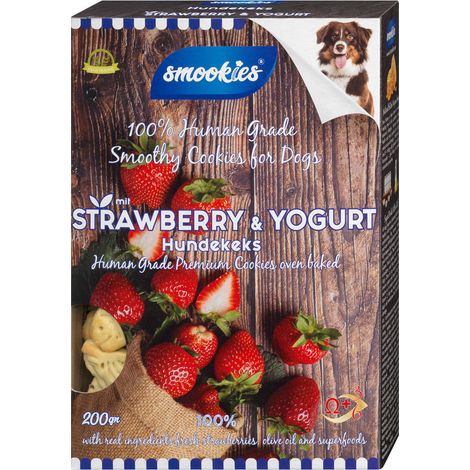 Smookies Erdbeere & Joghurt, 200g - ein Keks, den Hunde lieben