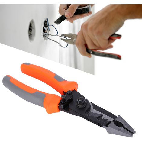 8 Zoll 6-in-1 Multifunktionszange für Elektriker, Chrom-Vanadium-Stahl, PVC für Hardware (1/5)
