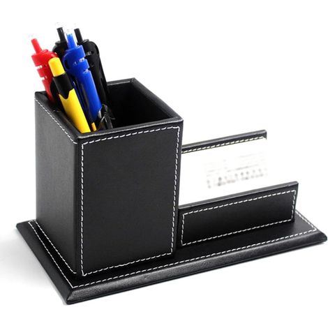 Leder Kreativer Stiftehalter Schwarzem und aus Pu mit (1/5)