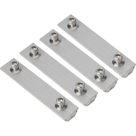 Set of 4 aluminum profile connectors for solar panel modules (1/5)