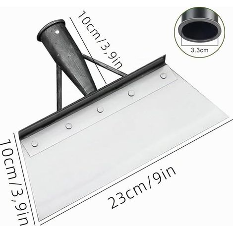 Pelle de Nettoyage, Pelle de Désherbage de Jardin, Désherbage à Tête Plate Pelle, Pelle de Nettoyage de Jardin en Extérieur, pour L'entretien des Pelouses en Extérieur (23cm sans Manche en Bois) (1/4)
