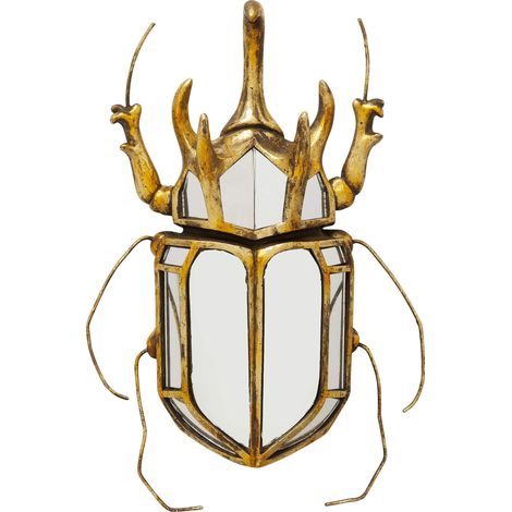 Kare Design decorazione da parete Beetle Mirror, scarabeo, oro, specchio, 25x39cm (1/4)