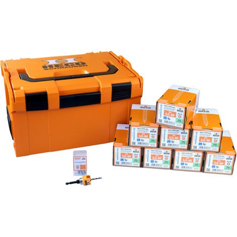 Coffret d'assortiment HECO "Terrasse 1", L-BOXX 238 vis incluses