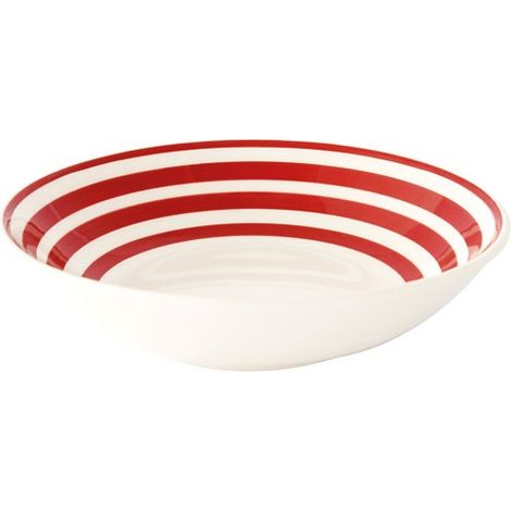Plato hondo de cerámica de 22 cm, color mezcla rojo - Pozzi Milano Spa (1/2)
