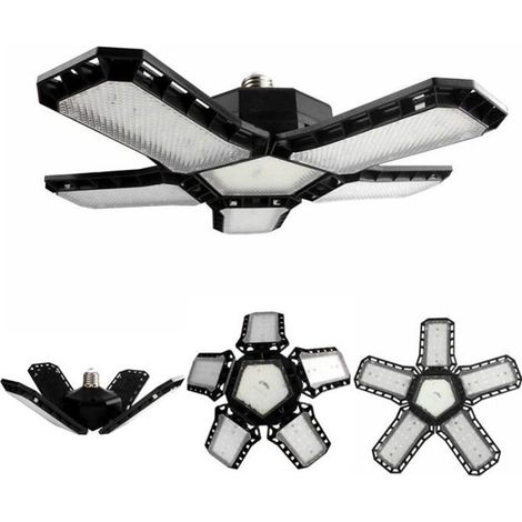 Éclairage de garage - LED - 80W - 15000 lumens - Déformable - E27/E26 - 360° (1/4)