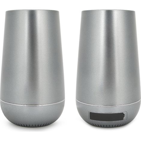 Enceinte Bluetooth sans fil Y5 Gris argenté, alliage d'aluminium, basses profondes, mini, prise jack, son argenté (1/5)