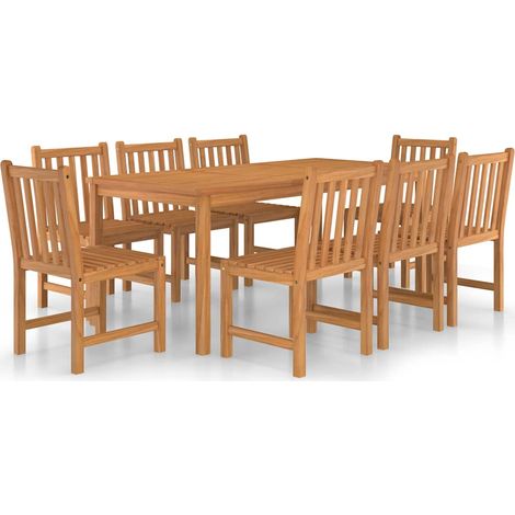 Maison Exclusive - Ensemble de salle à manger de jardin 9 pcs 180x90cm teck massif (1/5)