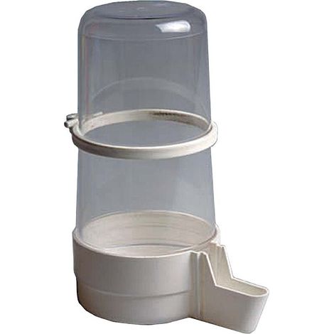 Abreuvoir à siphon avec anneau pour cage à oiseaux