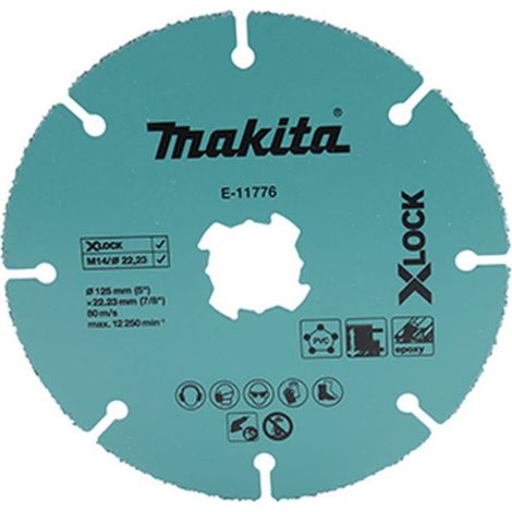 Makita Trennscheibe 125mm Uni.X-Lock E-11776 Trennscheibe gerade 125 mm 1 St. Gipskarton, PVC, Faser