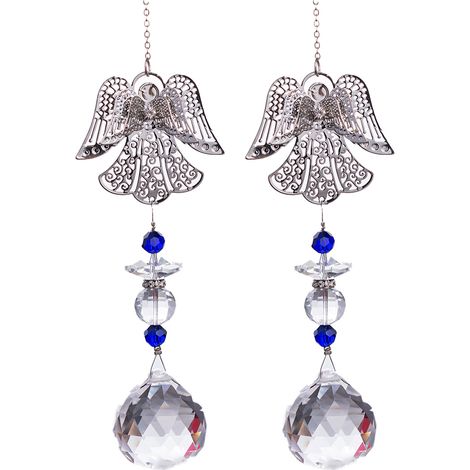 Suncatcher Cristal - Boule Cristal Arc-en-Ciel avec Perles - Décoration Fenêtre Intérieur Extérieur - Lot de 2 (1/5)