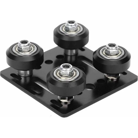 Green Mobility-Plaque de Portique à Fente en V Noire, Plaque de Tige de Portique Mini V, Petite Roue en V Avec Plaque, Pour Accessoires D'imprimante 3D Profils en Aluminium Norme Européenne 2020 (1/5)