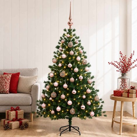 vidaXL Árbol de Navidad artificial con bolas 150 cm 150 LED (1/5)