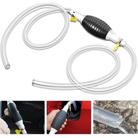 Pompe ManuCarburant Pompe à Main Essence Tuyau Gaz Carburant Pompe Pompe à Carburant ManuPoire d&39amorcage Carburant Pompe de refoulement de Carburant avec de Tuyau de Siphon 2M (1/5)