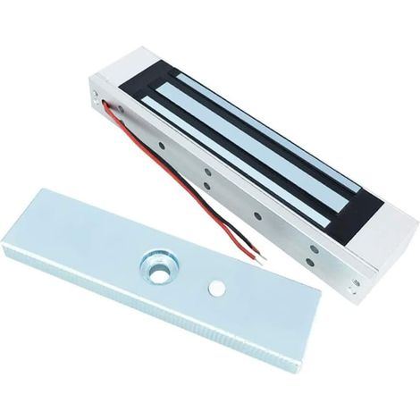 Imperméable Serrure électrique magnétique 180 kg 350Lbs Electro Aimant Lock DC 12V, Serrure électromagnétique pour système de contrôle d'accès, NC Fail-Safe Mode, Surface Peinte (1/5)
