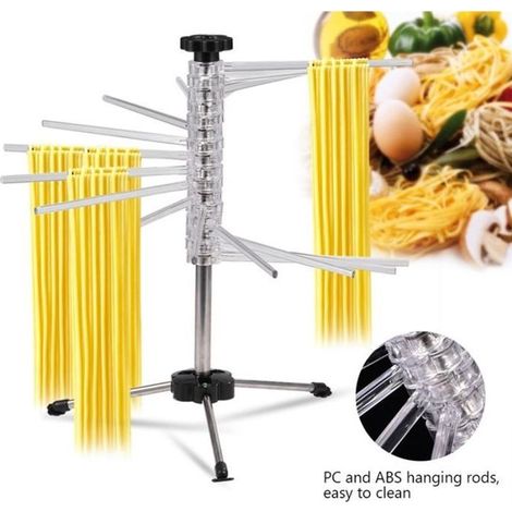 SÉCHOIR à Pâtes - ZJCHAO - Support à Nouilles - Matériaux PC + ABS + Acier Inoxydable - Hauteur 47cm (1/4)