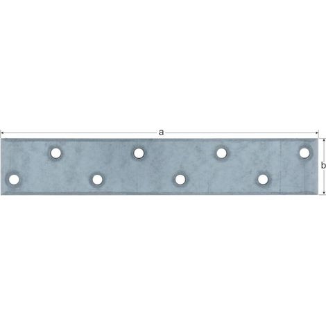 GAH  Alberts  Conector  Plano  L  170  mm  An  30  mm  Es  3  mm  Acero  Galvanizado  Sendzimir  -  333904 (1/2)