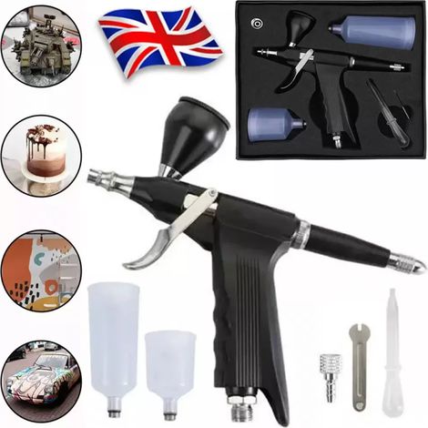 Kit mini compresseur aérographe double action pour peinture et tatouage 0,3 mm (1/5)