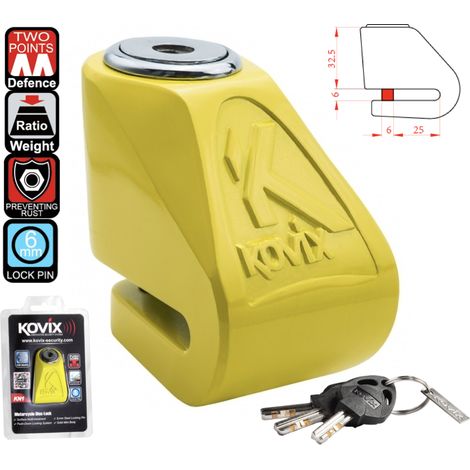 Antivol de disque de frein Kovix KN1 jaune (1/4)