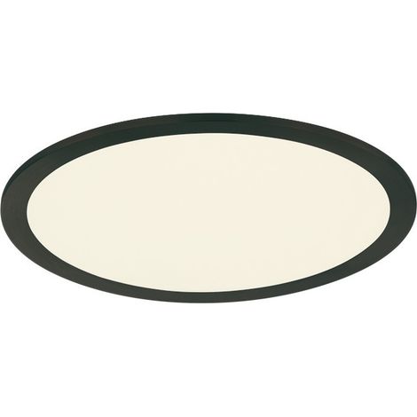 Plafonnier LED intégré 15W Phoenix noir Trio rond 30cm (1/2)