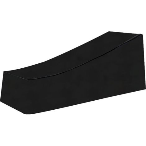 Housse de Chaise Longue Exterieur,Imperméable, Coupe-Vent, Anti-UV, Tissu Housse de Protection Bain de Soleil, Transat (210754080cm) - Noir (1/4)