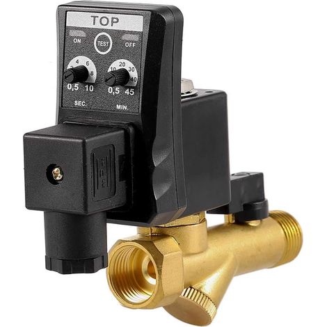 Vanne de vidange minuterie 1/2 "électrovanne 220V normalement fermée pour la gestion des condensats du compresseur d'air (1/5)