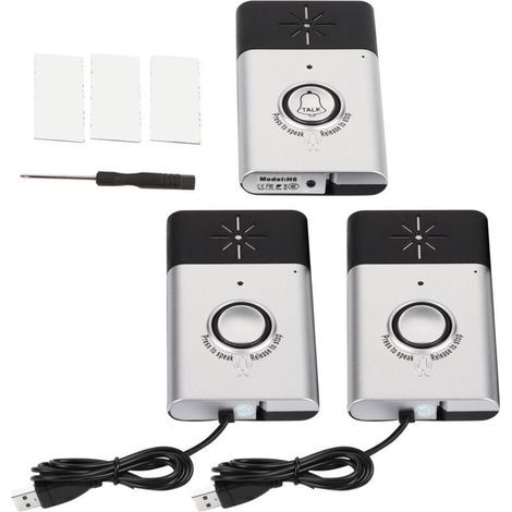 Interphone vocal sans fil intelligent Système de contrle d'accès pour porte intérieure/extérieure (1/4)