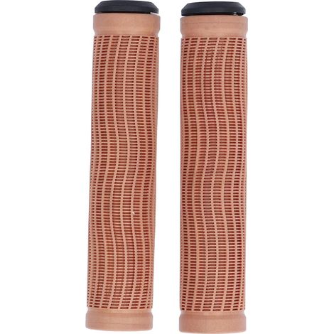 Lot de 2 poignées de guidon de vélo antidérapantes en caoutchouc, ergonomiques et de rechange pour VTT, marron foncé. (1/5)
