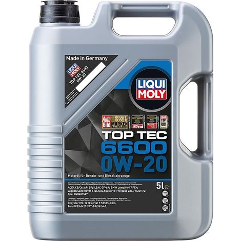 huile moteur LIQUI MOLY Top Tec 6600 0W-20 bidon 5l