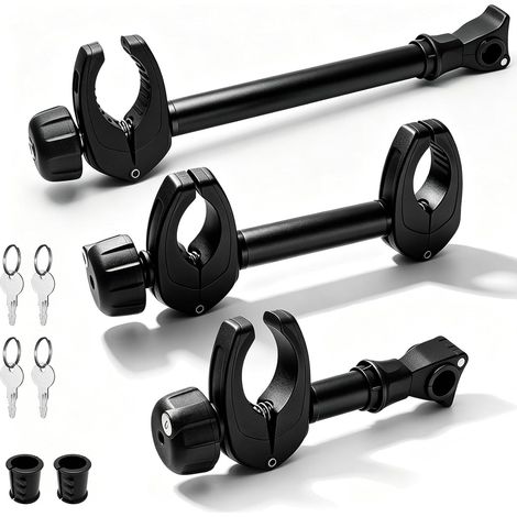 Porte-vélo de montage sur cadre, bras de support pour 1er vélo, porte-vélo avec attache pour vélo, fermeture sécurisée et antivol lors des déplacements. (25+32+45cm Longueur(3 pièce)) (1/5)