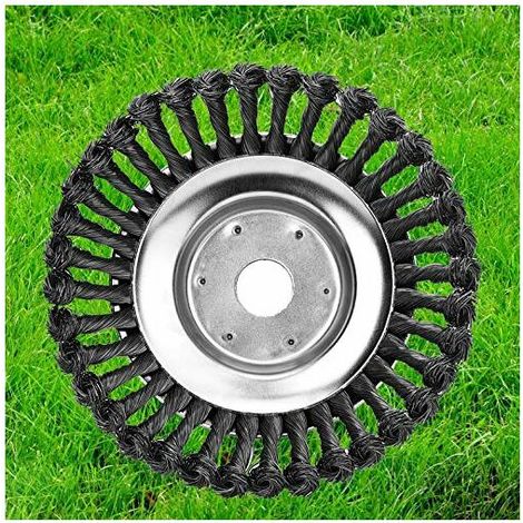 Lawn Brush Cutter Brush, 150x25.4mm Round Weed Brush for Weed Removal, Rotating Brush Head with Solid Steel Wire Wheel for Garden Agriculture(6 Inch) (1/5)