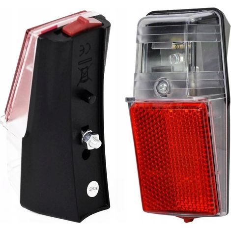 LED-Fahrradlicht mit großem Reflektor für den Schutzblech (1/3)