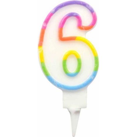 Bougie d'anniversaire chiffre 6