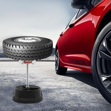 Equilibreuse de pneus avec niveau à bulle - Pour voitures précises et camions légers (noir)