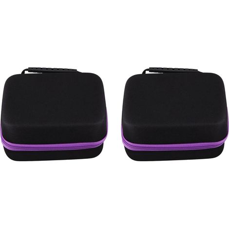 2X 6 Couleurs Essentielle Cas 30 Bouteilles 10 Ml de Parfum Boîte D' Essentielle Voyage Portable Titulaire de Transport Vernis Une Ongles Sac de Rangement Pourpre (1/5)