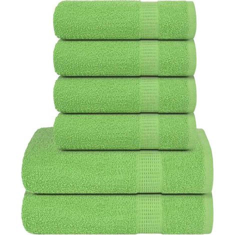 Ensemble de 6 serviettes FROGN vert pomme 360 g/m²