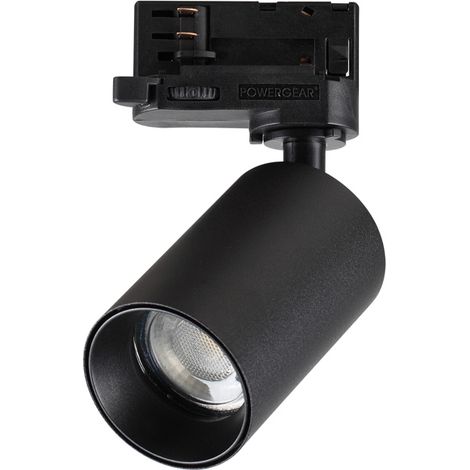Faretto Binario Byte Metallo Nero 1 Luce Gu10 7W 3000K Luce Calda (1/2)