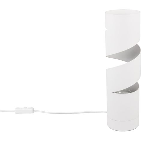 Lampe de table moderne blanc mat spirale GU10 10W STREAM (1/4)