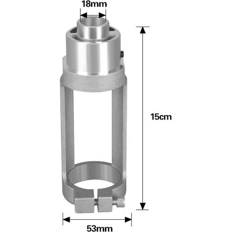 GARRYFIZH Adaptateur de foret en aluminium, support de fixation pour menuiserie, joint de mortaiseur professionnel à main (1/5)