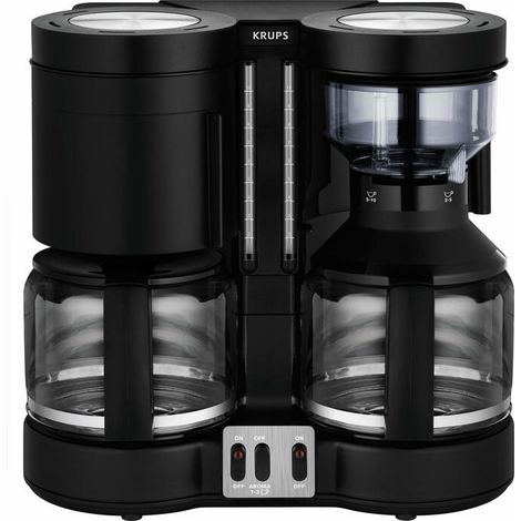 Krups Duothek Plus KM 8508 Cafetera negra 2 x 10 tazas (1/4)
