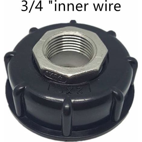 1000L IBC Adaptateur de Conteneur Fourre-tout Réservoir Adaptateur de vidange Raccords de bec en acier inoxydable Remplacement Irrigation Interrupteur Connecteurs Outils (3/4"inner wire) (1/2)
