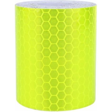Nastro riflettente giallo verde fluorescente da 3 m, nastro riflettente per la segnalazione di pericolo e di sicurezza dei veicoli di emergenza