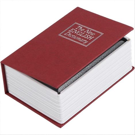 Mini-Attrappe eines Buches in Rot zur Dekoration, ästhetisch ansprechende Nachbildung eines Buches, perfekt für Regal oder Bücherregal, kleines und elegantes Format (1/5)