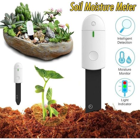 Sensor de humedad del suelo, higrómetro inteligente para plantas, monitoreo automático de humedad, luz, fertilidad y temperatura. (1/5)