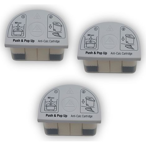 Ersatzteil - Set drei Antikalkkartuschen - - BEKO, GRUNDIG, QUIGG (1/2)