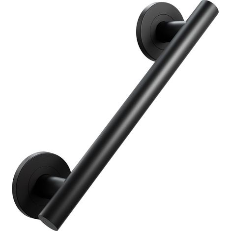 AKW 1200 Series Straight Grab Rail 300mm Length - Matt Black Stainless Steel (1/2)