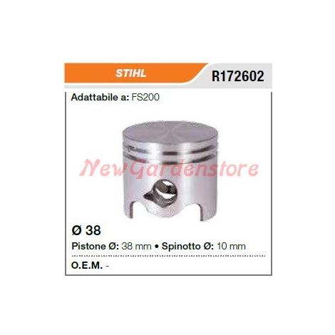 Pistone segmenti spinotto STIHL motosega FS200 172602