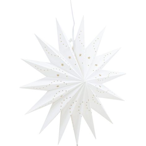 Lampe Suspension Déco "Lindvallen" 51cm Blanc (1/5)