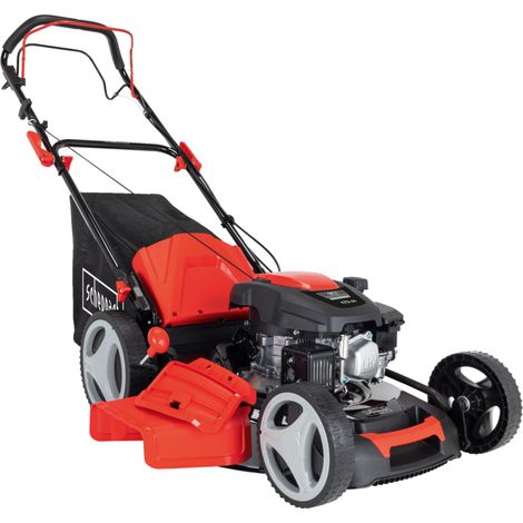 Scheppach Tondeuse à Gazon Thermique MS173-51 - Autotractée - Moteur 4T - Largeur de Coupe 51cm - Panier 65L - Fonction Mulching & Raccord Rapide de Lavage