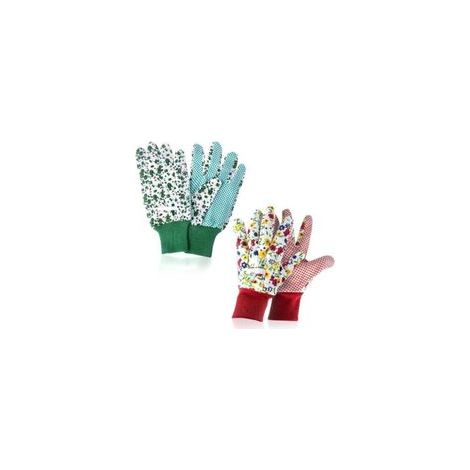gants de jardinage pour femmes deux paires de gants de jardinage joliment imprimés gants antidérapants pour la plantation de jardin, la taille ou les tâches ménagères (1/4)